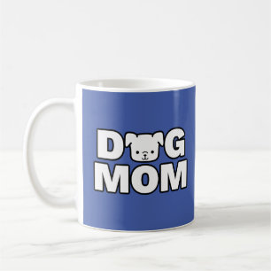 DOG MOM Mug (bleu)