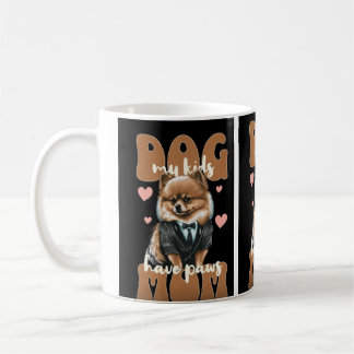 Dog Mom Mug – Heart & Paw Design – Cute Pet Lover 