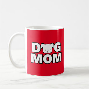 DOG MOM Mug (rouge)