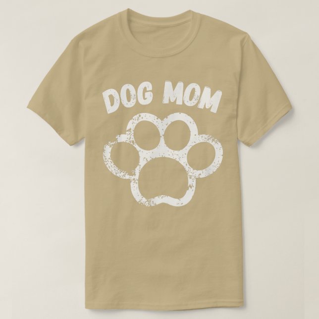 Dog Mom Pawprint Love  T-Shirt (Design vorne)