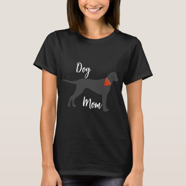 DOG MOM RED BANDANA T- SHIRT (Vorderseite)