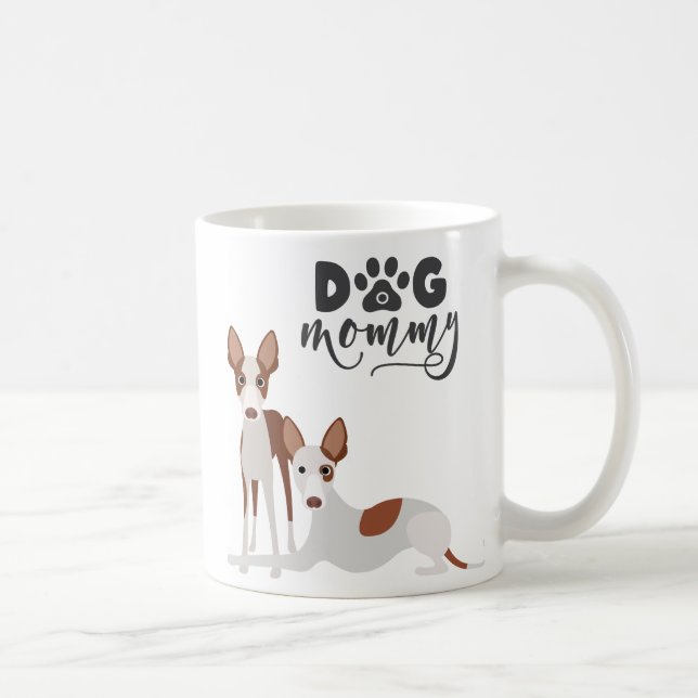 Dog Mommy Ibizan Hound Pharaoh Podenco Kaffeetasse (Rechts)