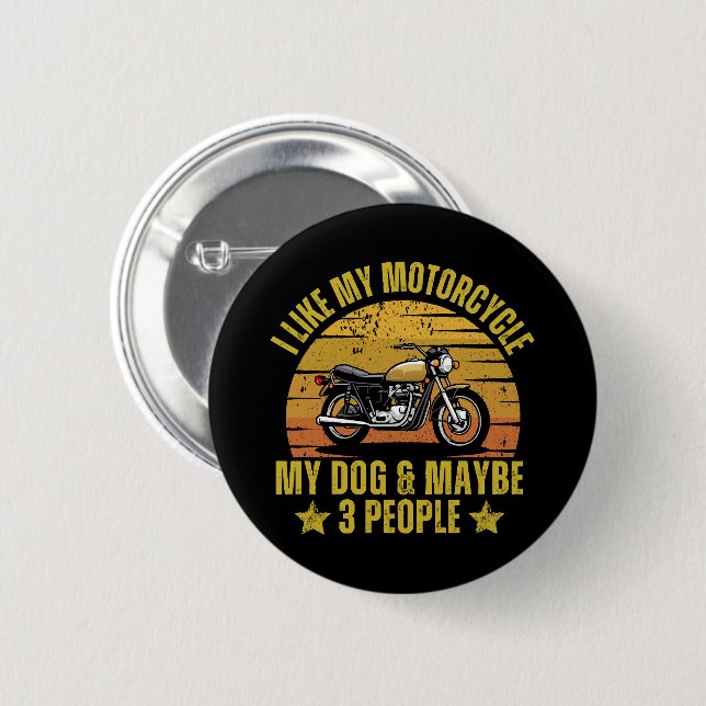 Dog Motorrad Button (Vorne & Hinten)