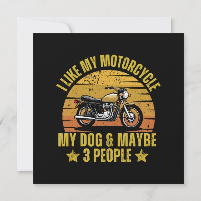 Dog Motorrad Einladung (Rückseite)