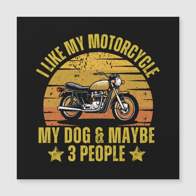 Dog Motorrad Magnetkarte (Vorderseite)