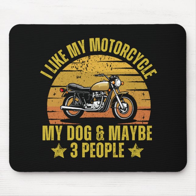 Dog Motorrad Mousepad (Vorne)