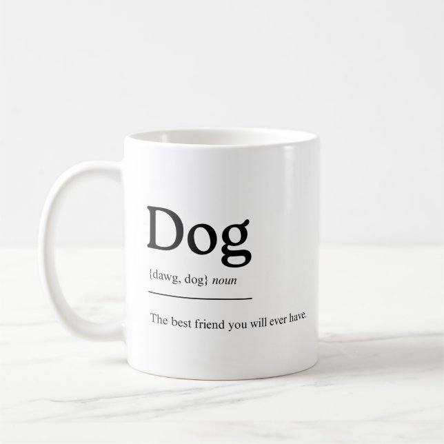 Dog Mug: Man's Best Friend Kaffeetasse (Links)