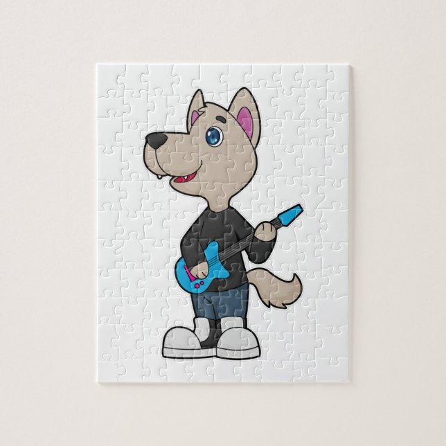 Dog Musician Gitarre (Vertikal)