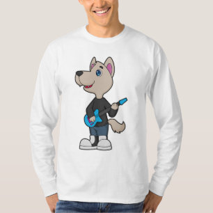 Dog Musician Gitarre T-Shirt