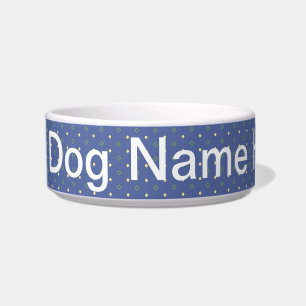 Dog Name Blue Quilt Bowl hinzufügen Napf