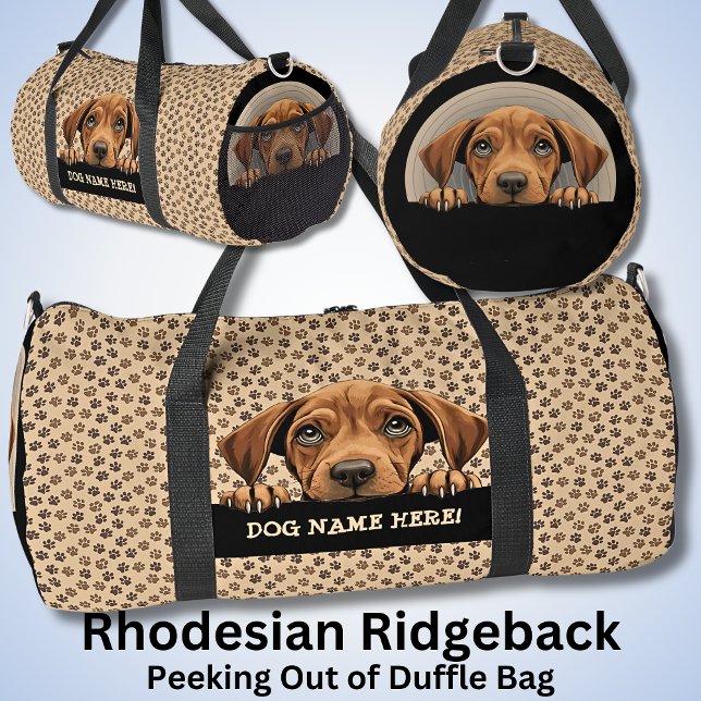 Dog Name oder Ihr Name, Rhodesian Ridgeback hinzuf Duffle Bag (Von Creator hochgeladen)