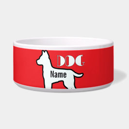 Dog-Name Red Pet hinzufügen Napf