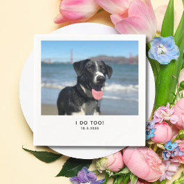 Dog Napkins Custom I do to Wedding Napkins Serviette