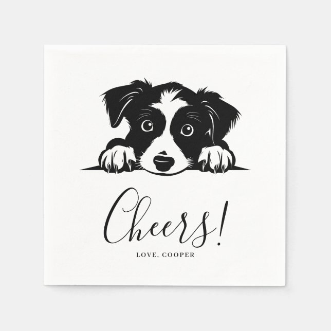 Dog Napkins Wedding Serviette (Vorderseite)