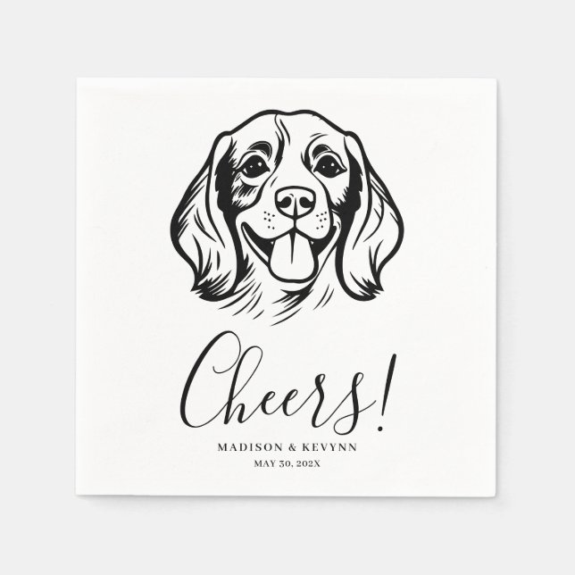 Dog Napkins Wedding Serviette (Vorderseite)