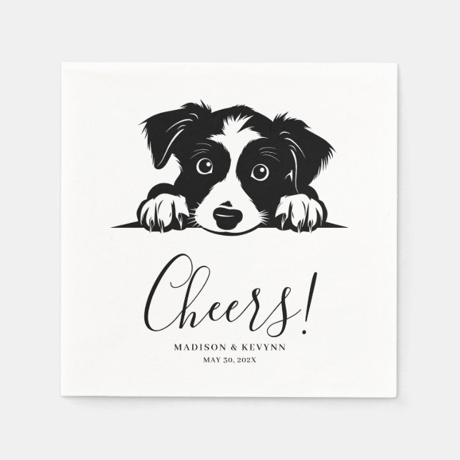 Dog Napkins Wedding Serviette (Vorderseite)