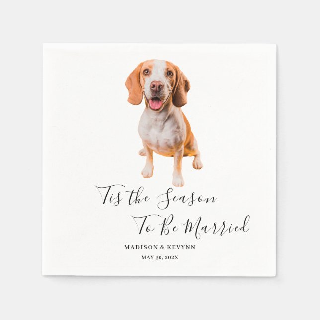Dog Napkins Wedding Serviette (Vorderseite)
