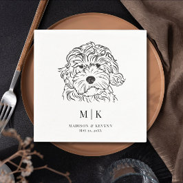 Dog Napkins Wedding Serviette