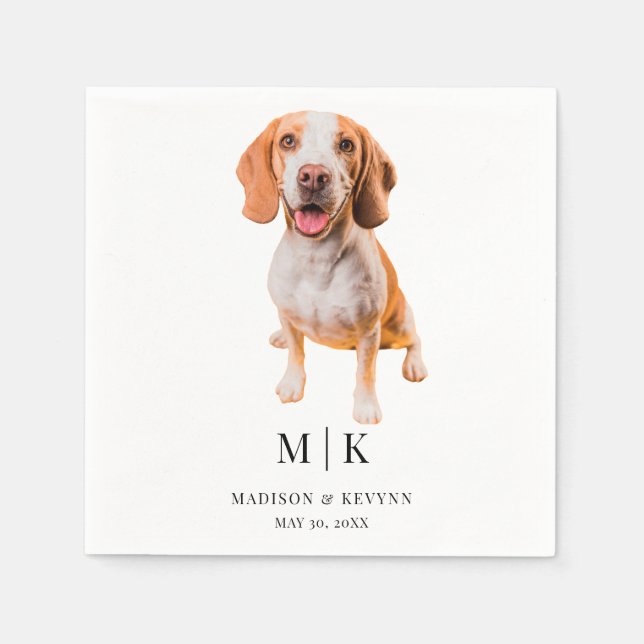 Dog Napkins Wedding Serviette (Vorderseite)