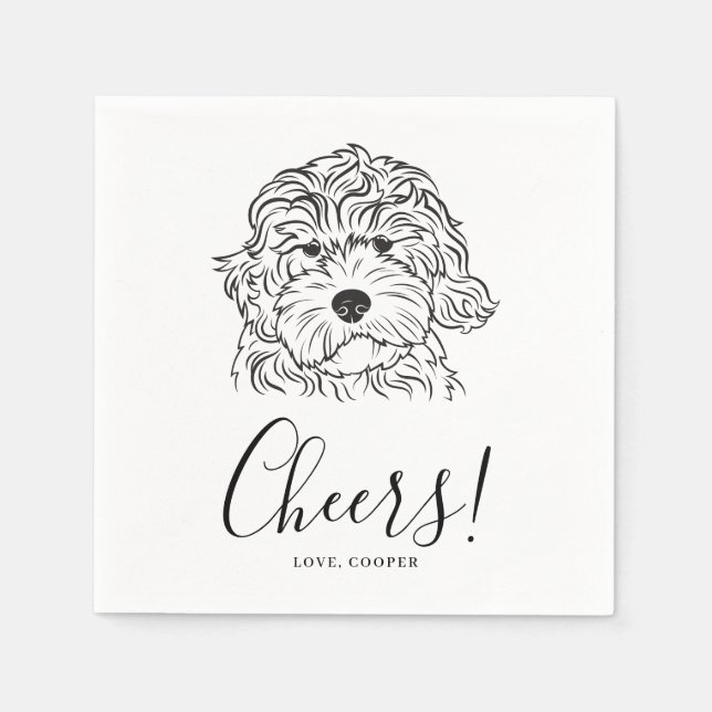 Dog Napkins Wedding Serviette (Vorderseite)