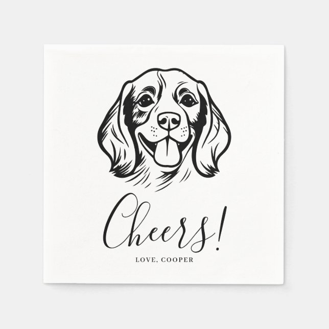 Dog Napkins Wedding Serviette (Vorderseite)