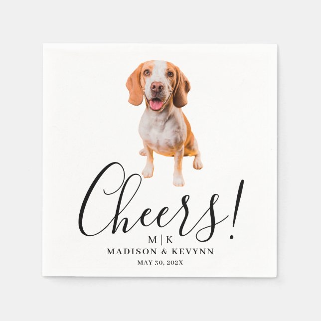 Dog Napkins Wedding Serviette (Vorderseite)