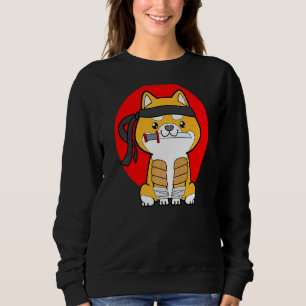 Dog Ninja Bushido Ronin Japanisch Samurai Sweatshirt