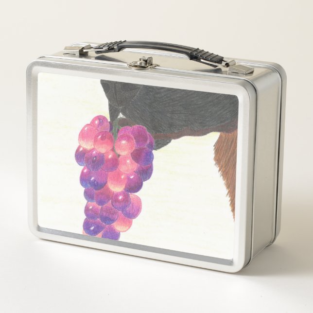 Dog nose and grape  metall brotdose (Vorderseite)