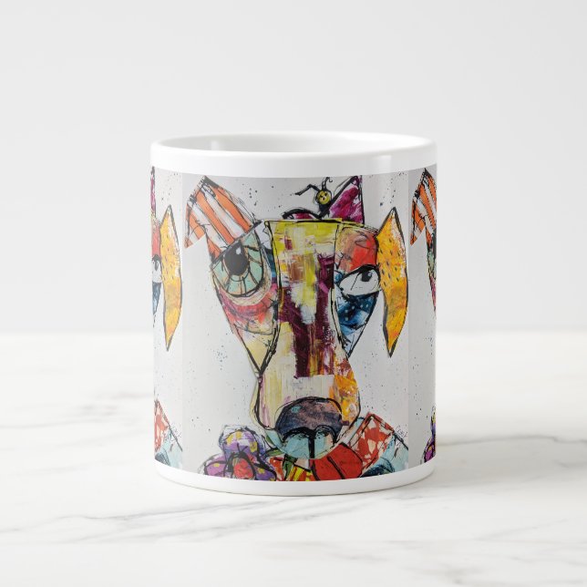 Dog of Many Colors Jumbo-Tasse (Vorderseite)