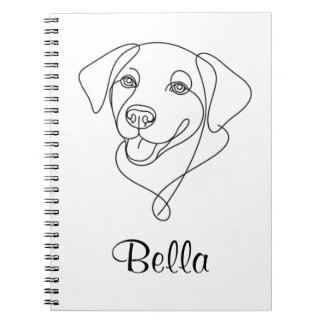 Dog Outline Personalised Notizblock