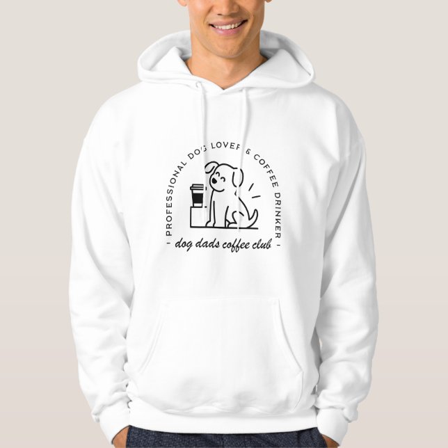 Dog owner and coffee lover dads club hoodie (Vorderseite)