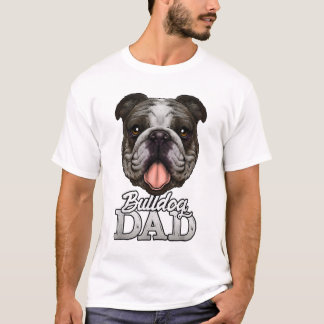 Dog Papa Bulldog Vater gibt Englisch Bulldog Gesch T-Shirt