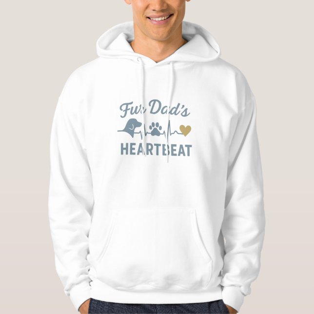 Dog Papa, der Herzschlag des Vaters Hoodie (Vorderseite)