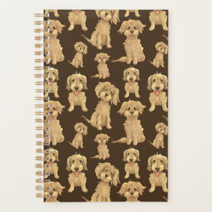 Dog Pattern Brown labradoodle goldendoodle Niedlic Planer