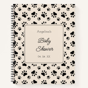 Dog Paw Baby Dusche Notizbuch