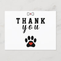 Dog Paw Custom Danke Karte