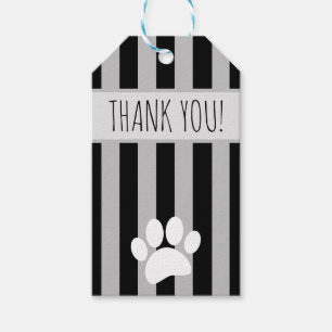 Dog Paw drucken benutzerdefinierten Text schwarz u Geschenkanhänger