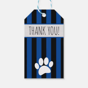 Dog Paw drucken benutzerdefinierten Text schwarz u Geschenkanhänger