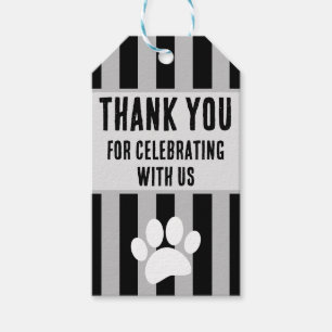 Dog Paw drucken benutzerdefinierten Text schwarz u Geschenkanhänger