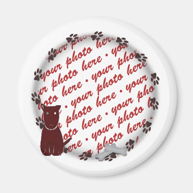 Dog Paw druckt Foto Frame Magnet (Vorne)