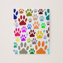 Dog Paw druckt überall