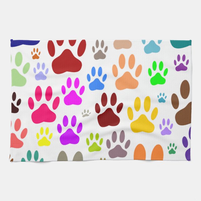 Dog Paw druckt überall Handtuch (Horizontal)