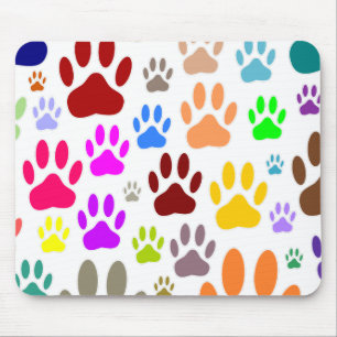 Dog Paw druckt überall Mousepad