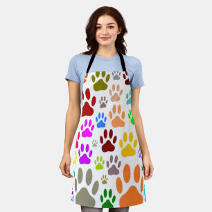 Dog Paw druckt überall Schürze