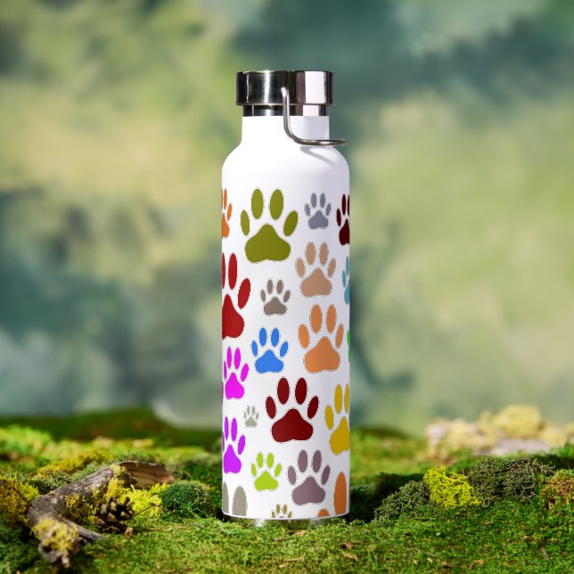 Dog Paw druckt überall Trinkflasche (Außenbereich)