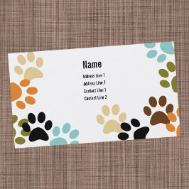 Dog Paw druckt Visitenkarte