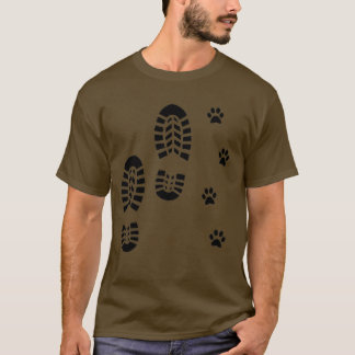 Dog Paw Footprint Dog Lover Camping  T-Shirt