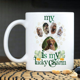 Dog Paw Fotos St Patrick's Day Personalisiert Kaffeetasse
