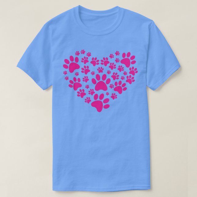 Dog Paw Heart T-Shirt (Design vorne)
