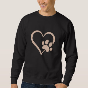 Dog Paw Herz Liebe Päpst Lover Sweatshirt